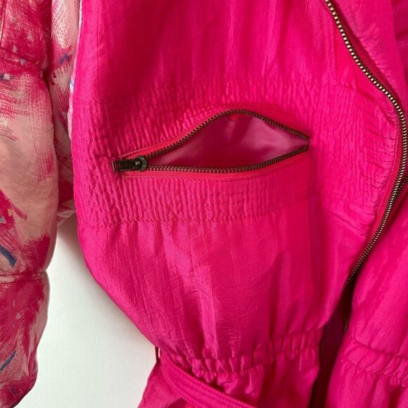 Etirel Vintage 1980s/90s Abstract Retro Pink Women’s Ski One Piece Snowsuit - Picture 16 of 16